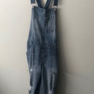 Baggy blue overalls